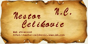 Nestor Čeliković vizit kartica